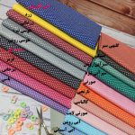 پارچه کتان نخ فیلور عرض90 طرح خالدار کد 215