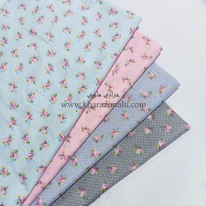 پارچه کتان نخ فیلور عرض110 طرح گل و خال کد 232