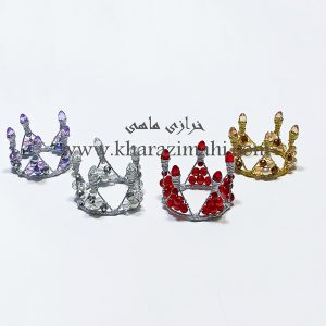 تاج فرحی مرواریدی بالا کریستال