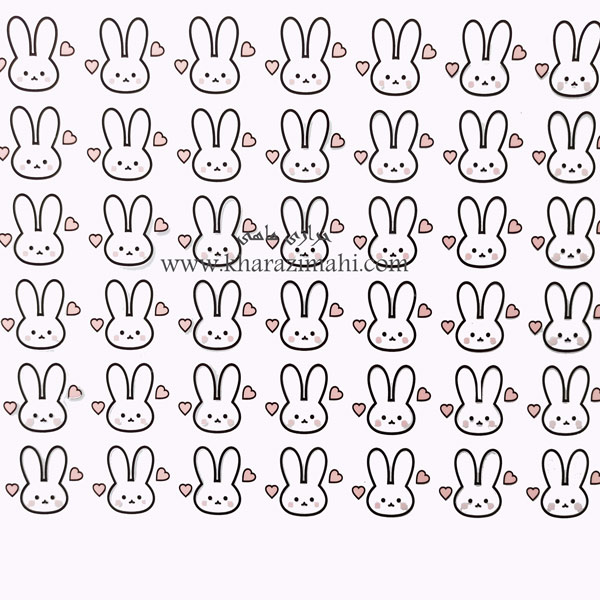 برچسب حرارتی طرح خرگوش کوچولو (کد64)