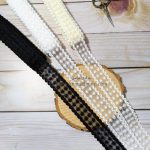 دانتل شیفون دو طرفه طرح ستاره باریک (کد23)