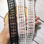 دانتل شیفون دو طرفه طرح ستاره باریک (کد23)