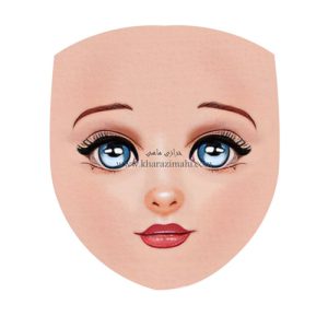 برچسب حرارتی طرح چهره عروسک (کد83)