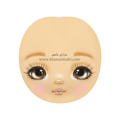 برچسب حرارتی طرح چهره عروسک (کد91)
