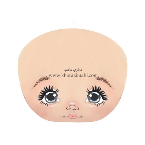 برچسب حرارتی طرح چهره عروسک (کد87)