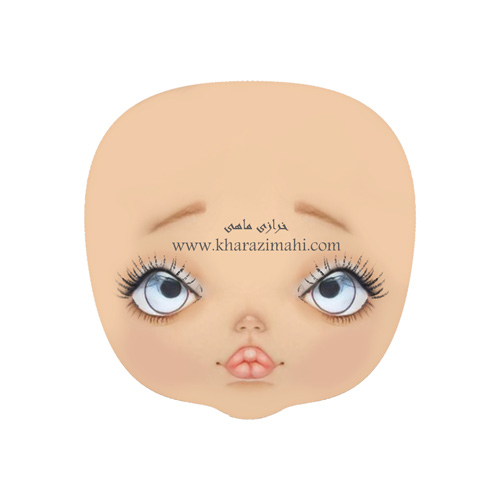 برچسب حرارتی طرح چهره عروسک (کد88)