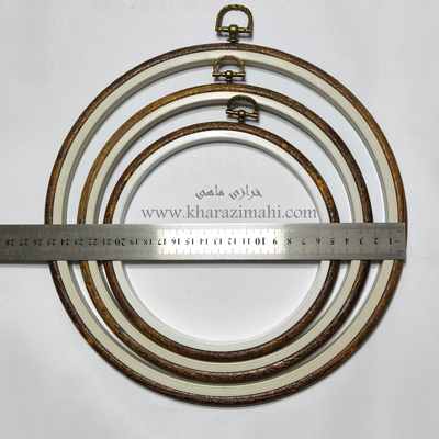 کارگاه گلدوزی ژله ای گرد طرح چوب