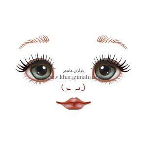 برچسب حرارتی طرح چهره عروسک (کد100)