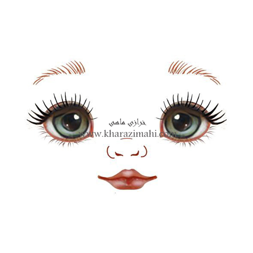 برچسب حرارتی طرح چهره عروسک (کد100)