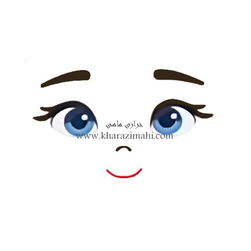 برچسب حرارتی طرح چهره عروسک (کد97)