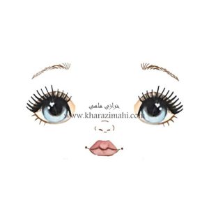 برچسب حرارتی طرح چهره عروسک (کد98)
