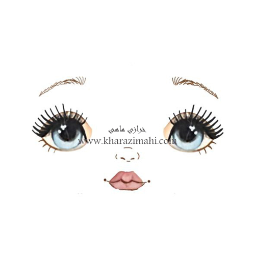 برچسب حرارتی طرح چهره عروسک (کد98)