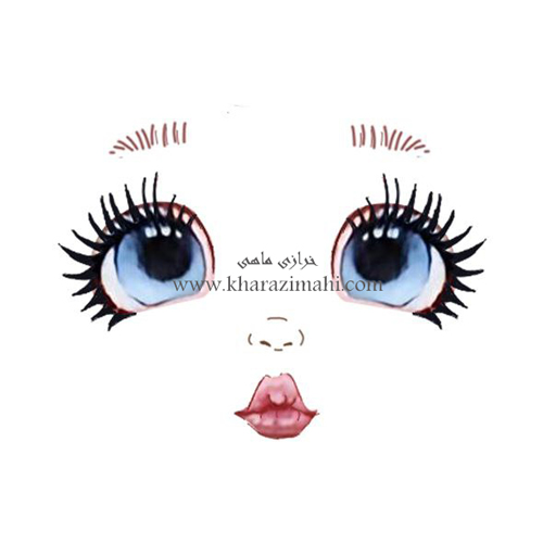 برچسب حرارتی طرح چهره عروسک (کد99)