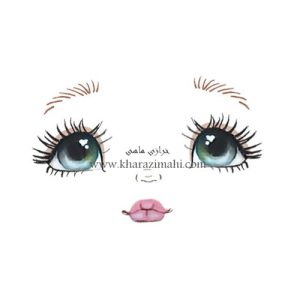 برچسب حرارتی طرح چهره عروسک (کد101)