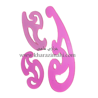 ست خط کش پیستوله سه تکه