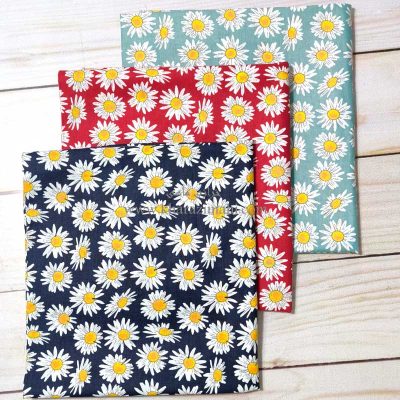 پارچه کتان نخ فیلور عرض90 طرح آفتابگردون کد 242