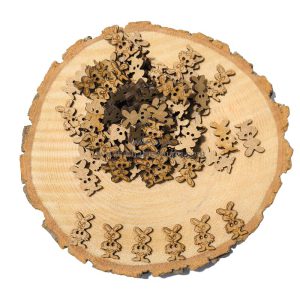 دکمه طرح خرگوش چوبی _ کد42