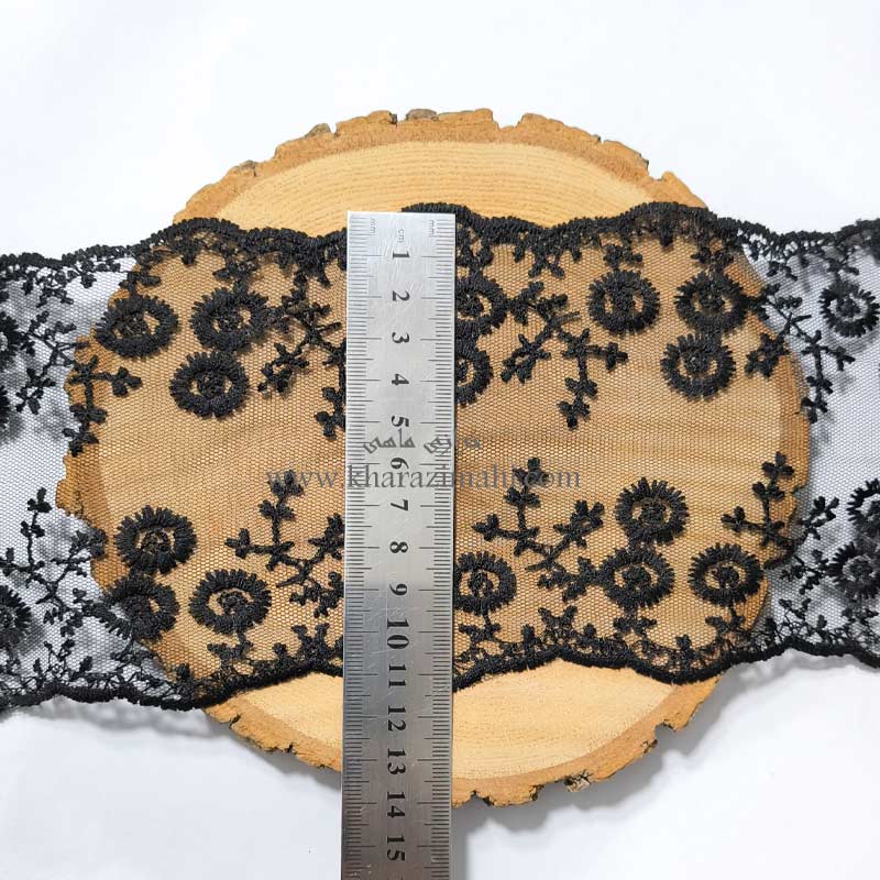 دانتل شیفون دو طرفه طرح گل همیشه بهار (کد42)
