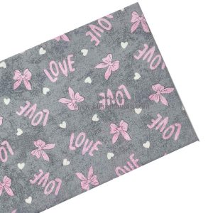 پارچه تترون ملحفه ای طرح LOVE کد 245