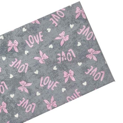 پارچه تترون ملحفه ای طرح LOVE کد 245