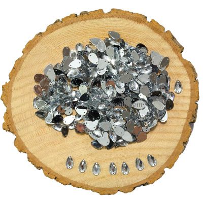 نگین اشکی پلاستیکی سایز 12 میل