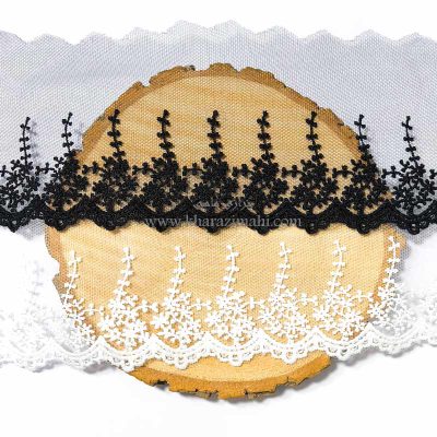 دانتل شیفون طرح گل عروس سری B (کد49)