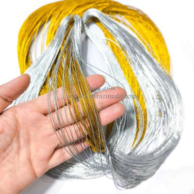نخ زری باریک نقره ای _ طلایی