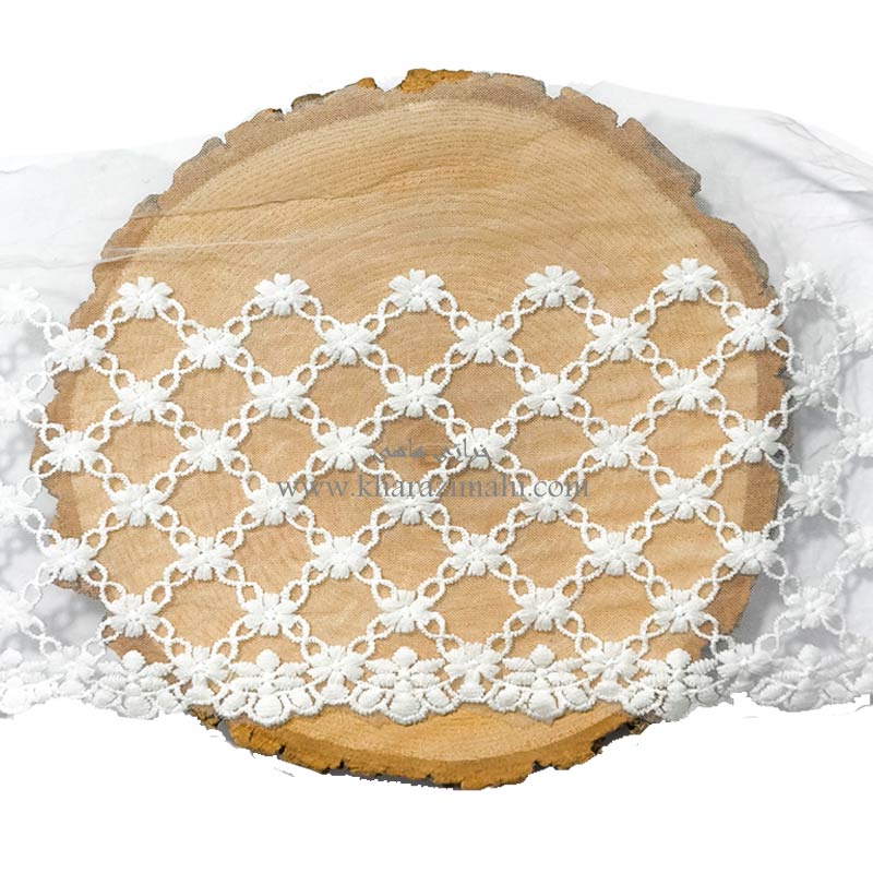 دانتل شیفون طرح زنجیره گل (کد55)